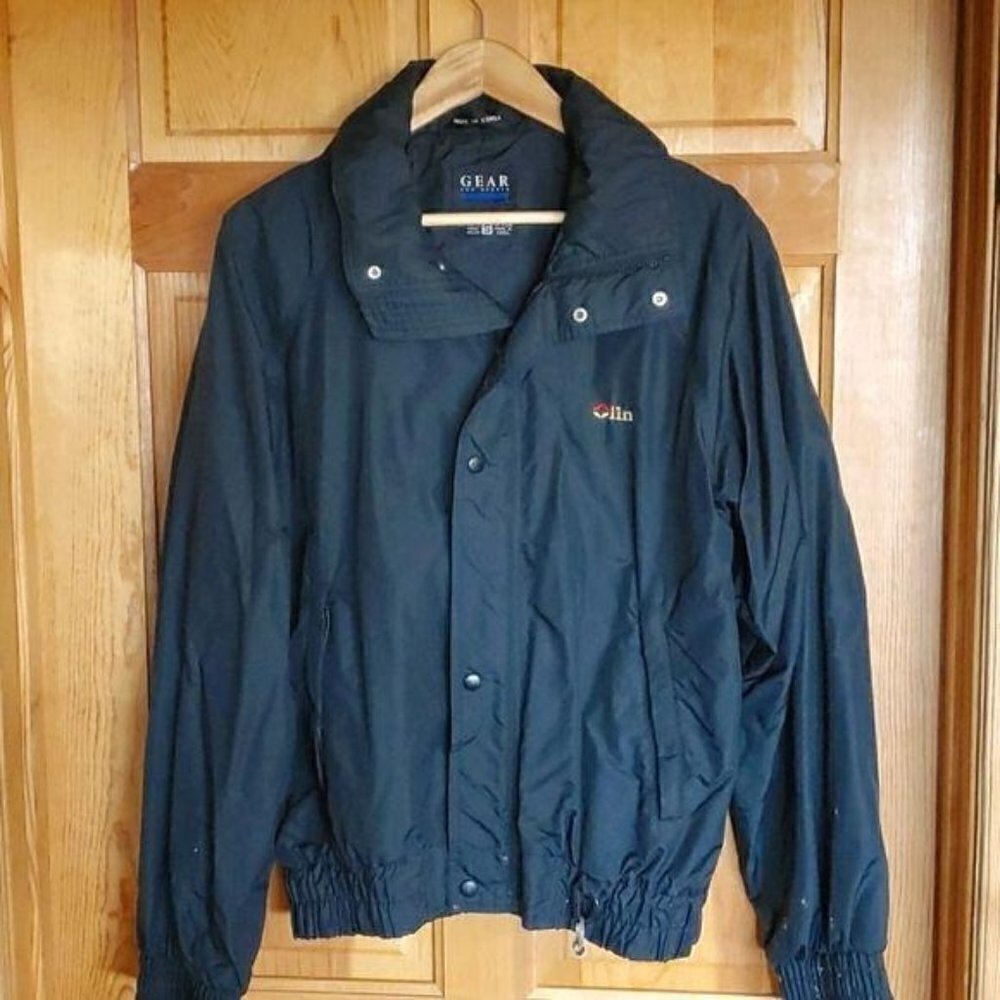Gear for Sports Vintage "Olin/Winchester" Black Bomber Snap Zip Sz.‎ S  Jacket